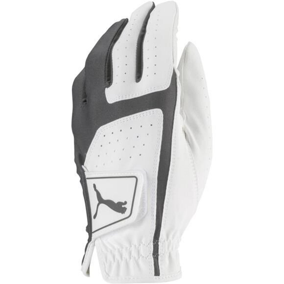 Mens Flex Golf Glove Synthetic Leather Grip Fit Stretch Velcro Closure White - Picture 2 of 2